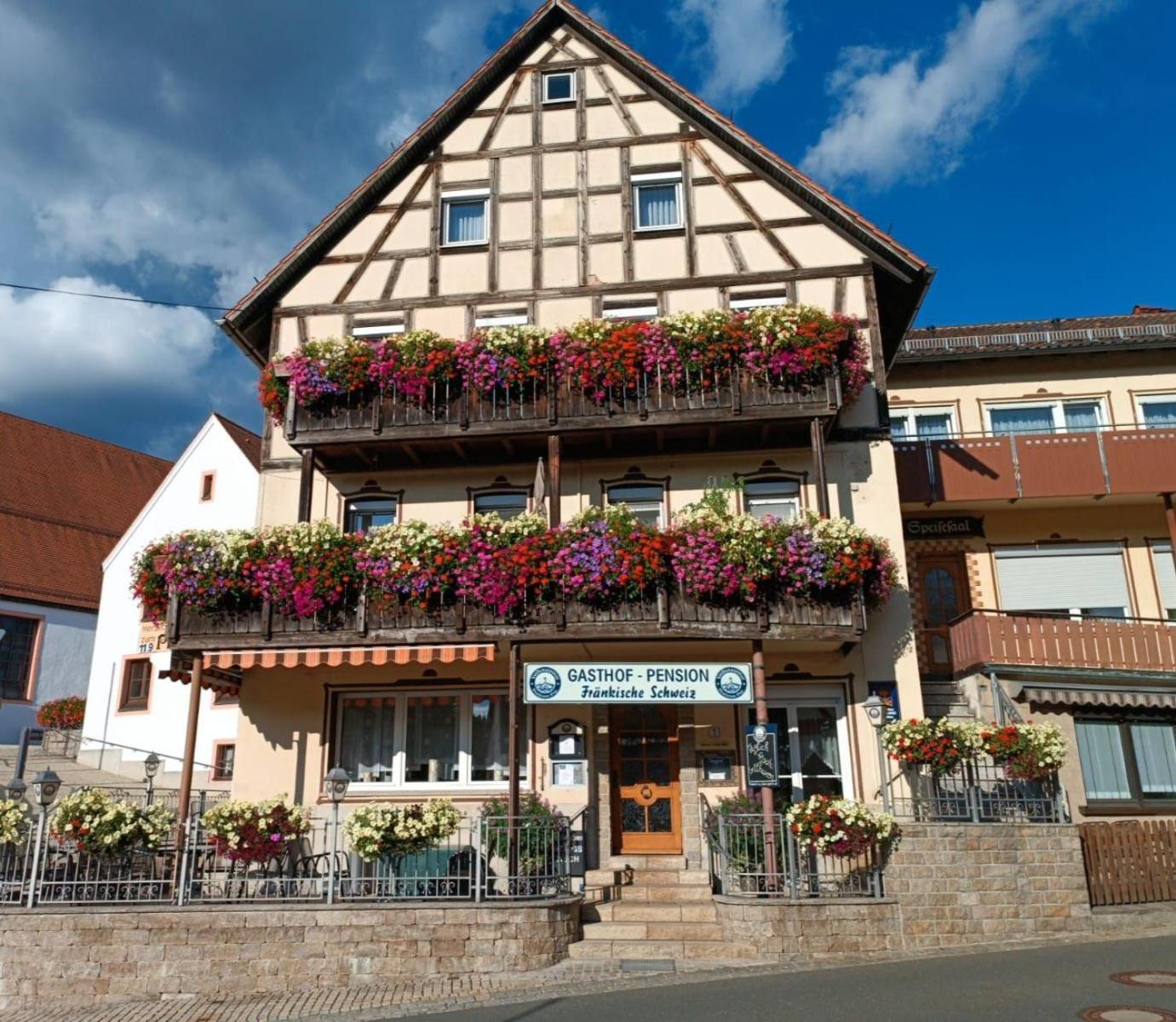 Gasthof-Pension Fraenkische Schweiz Obertrubach Eksteriør bilde
